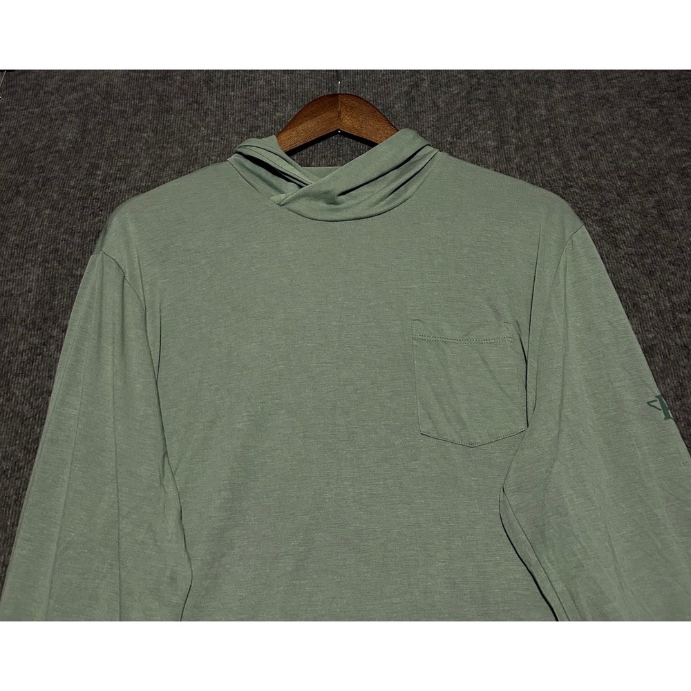 Free fly bamboo hoodie lightweight green mens soft casual Large thumb holes 2300